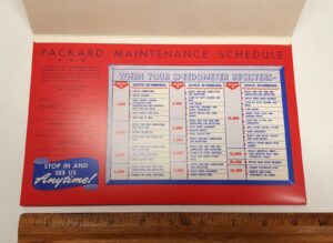 Packard Record & Maintenance Folder.