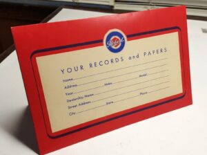 Packard Record & Maintenance Folder.