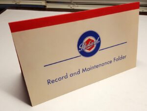 Packard Record & Maintenance Folder.